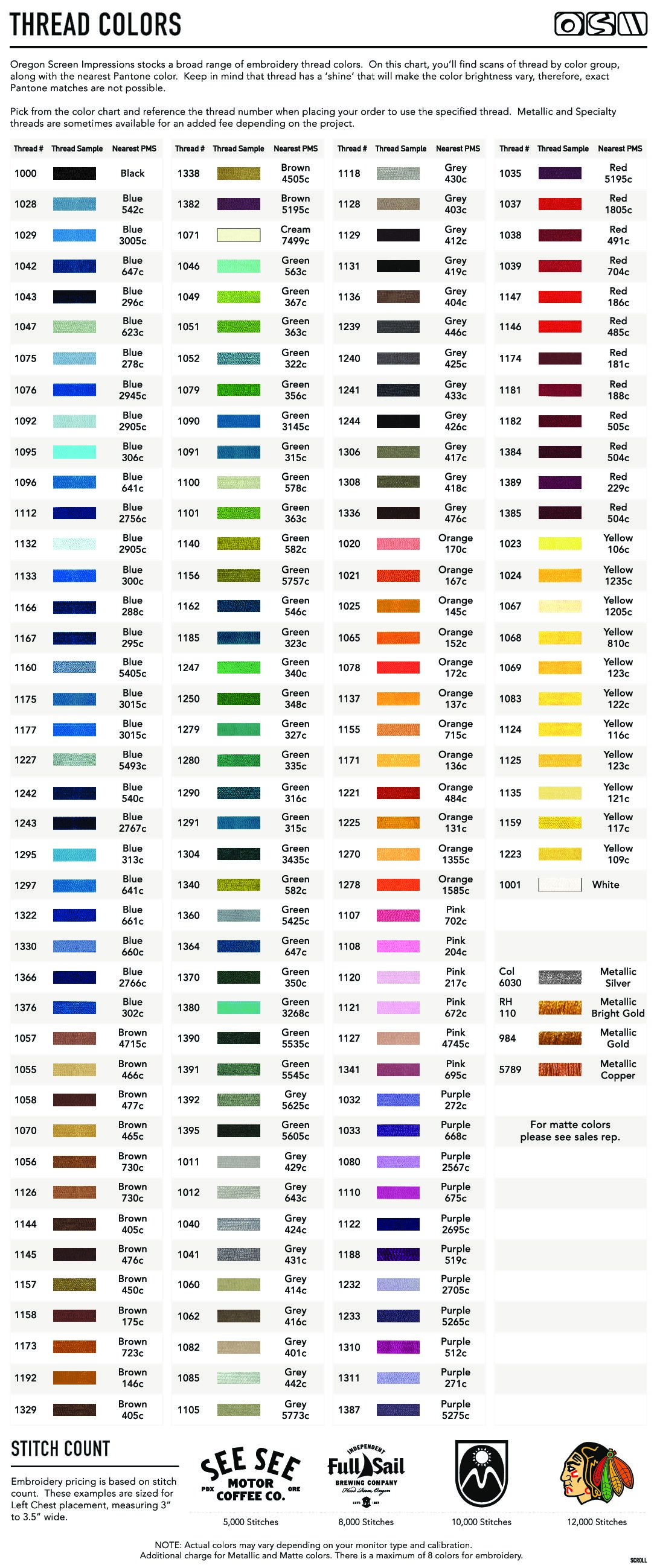 Embroidery Thread Color Chart 100% Authentic | www.rosmaninhoazevedo.com