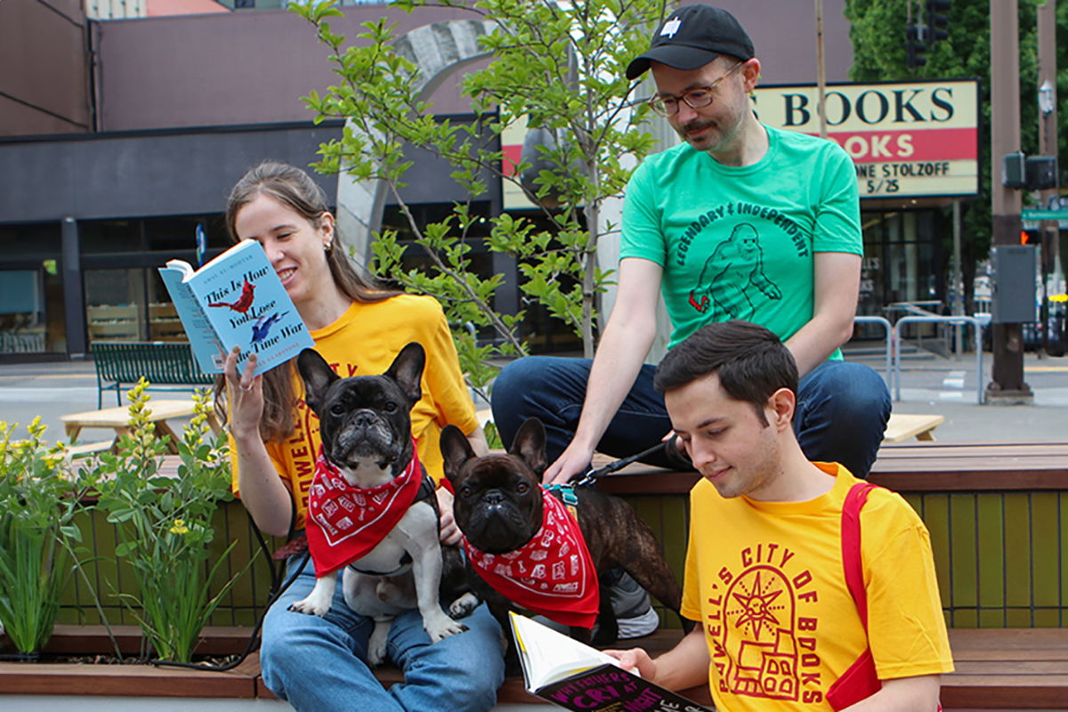 Powell's Books Group with Dogs