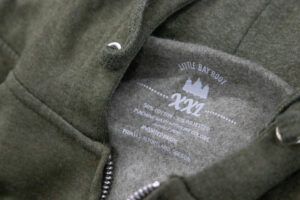 Interior Rebranded Neck Labels on a Garment